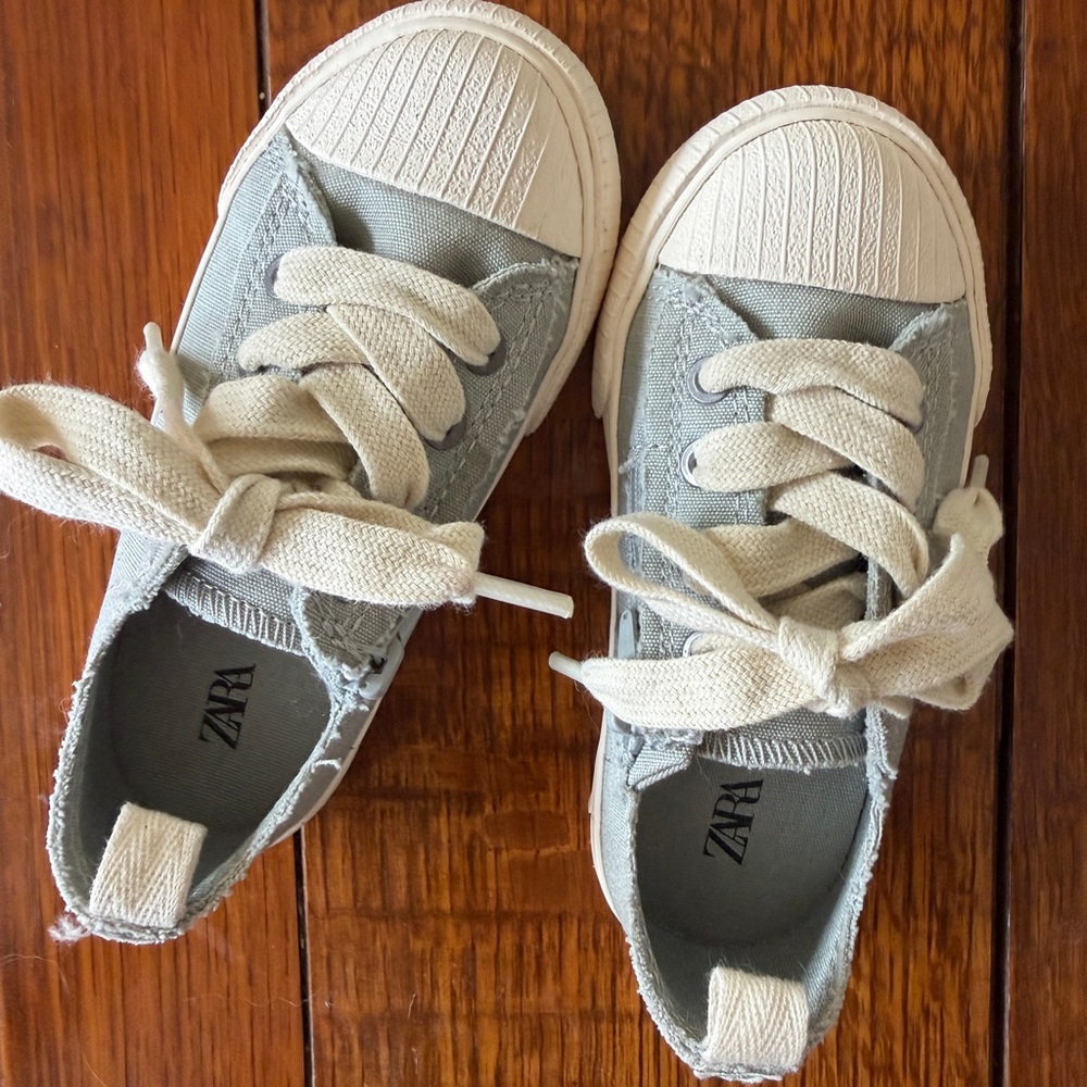Zara Kids Gray Canvas Sneakers